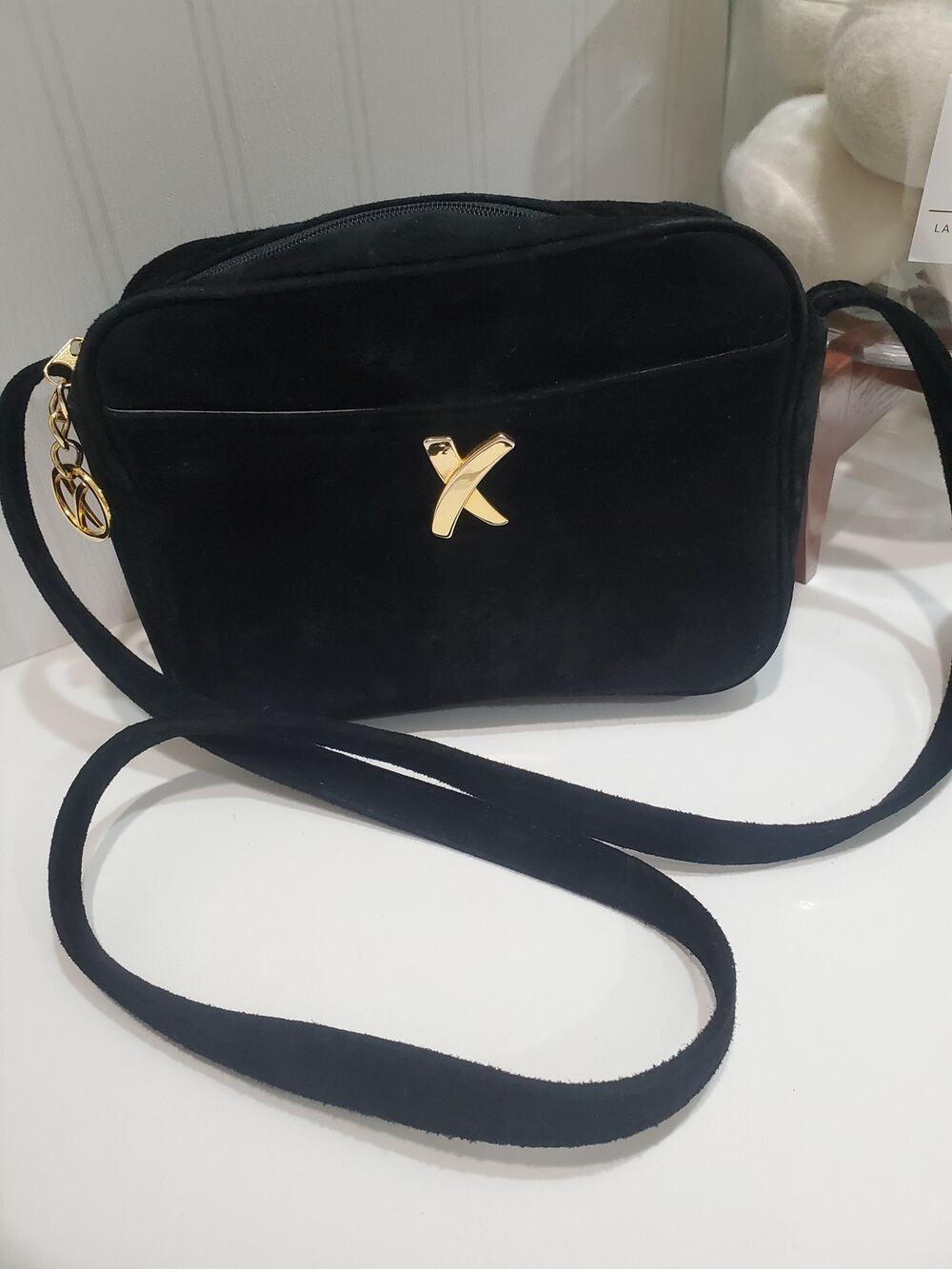 Paloma Picasso Suede Crossbody Purse